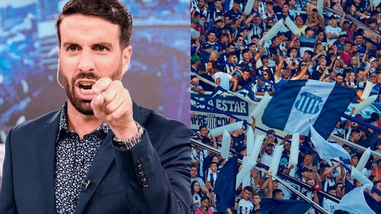 Flavio Azzaro  contra los hinchas de Talleres.
