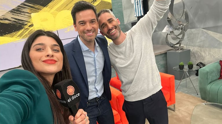 Flor Ferrero con los conductores de Poco Correctos.