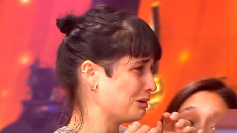 Flor Torrente liberó la tensión del mal momento con un llanto desconsolado.