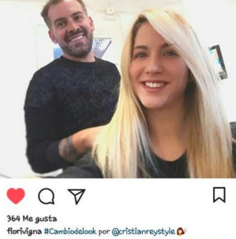 Flor Vigna cambió de look: se la jugó y pasó al platinado