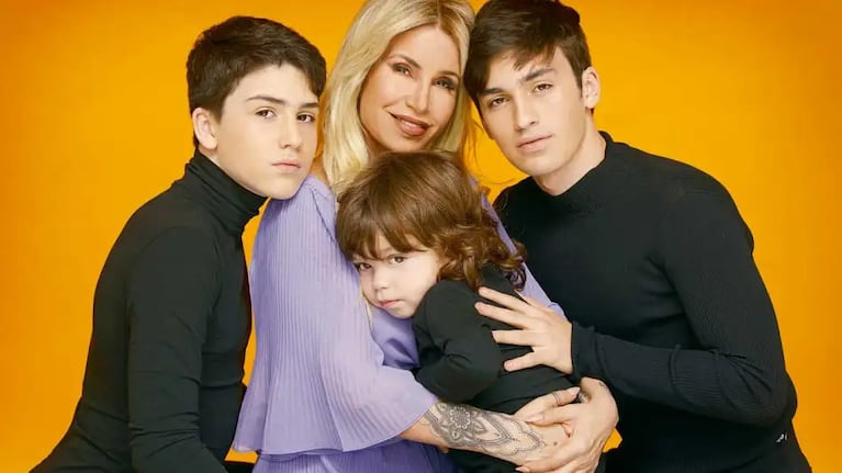 Florencia Peña tiene tres hijos: Tomás, Juan y Felipe. Foto: Revista Caras