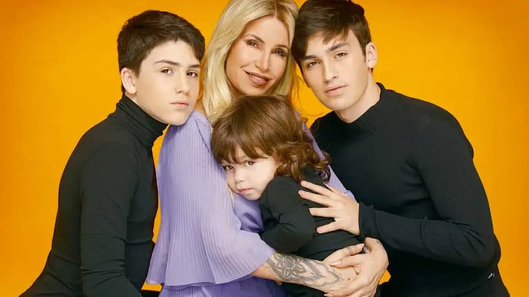Florencia Peña tiene tres hijos: Tomás, Juan y Felipe. Foto: Revista Caras