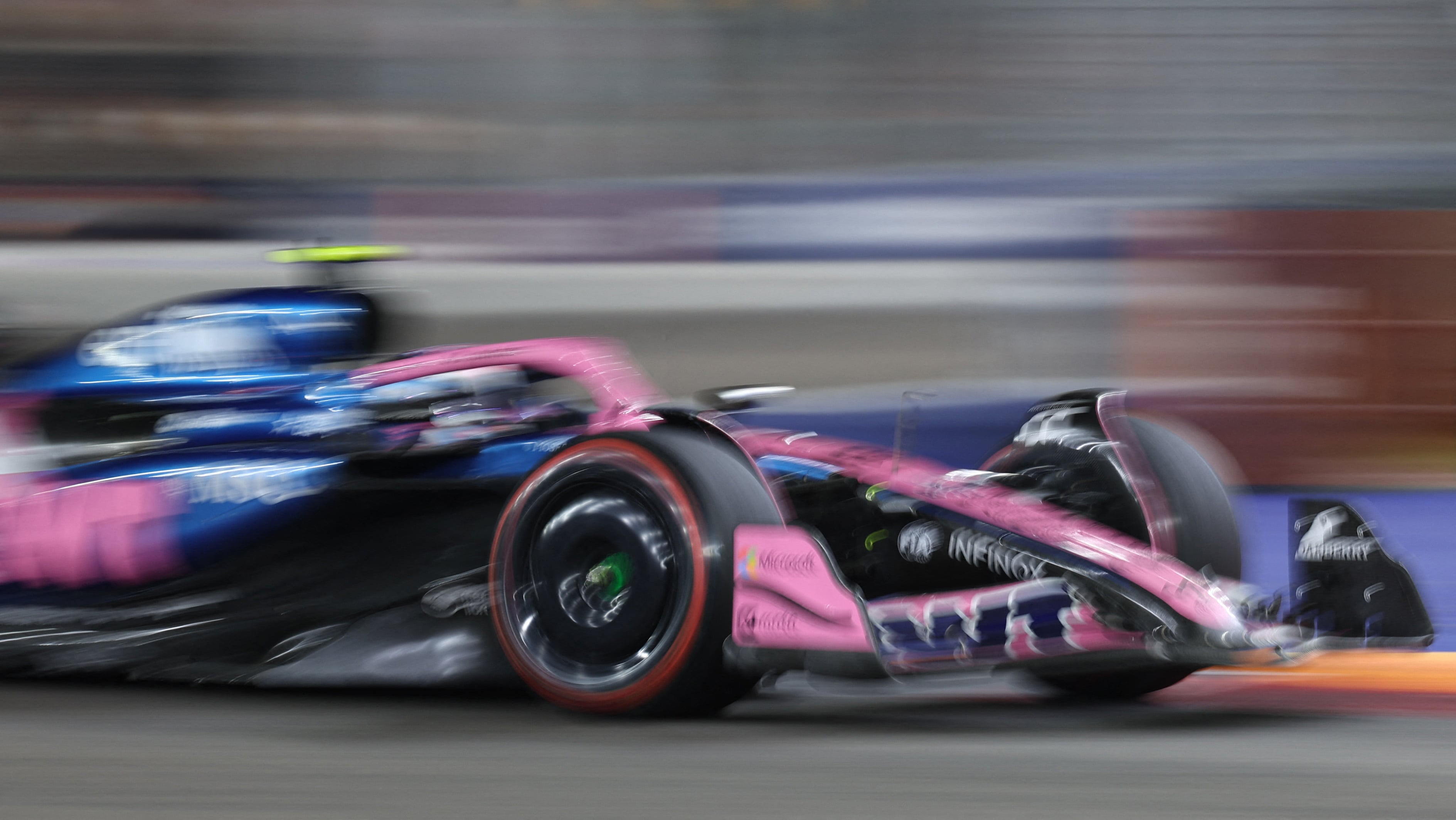 Formula One F1 - Singapore Grand Prix - Marina Bay Street Circuit, Singapore - October 5, 2025 Alpine's Franco Colapinto in action during the race REUTERS/Athit Perawongmetha