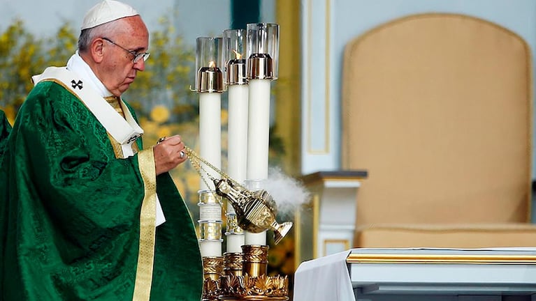 Francisco celebró la última misa en Estados Unidos. Foto: AP.