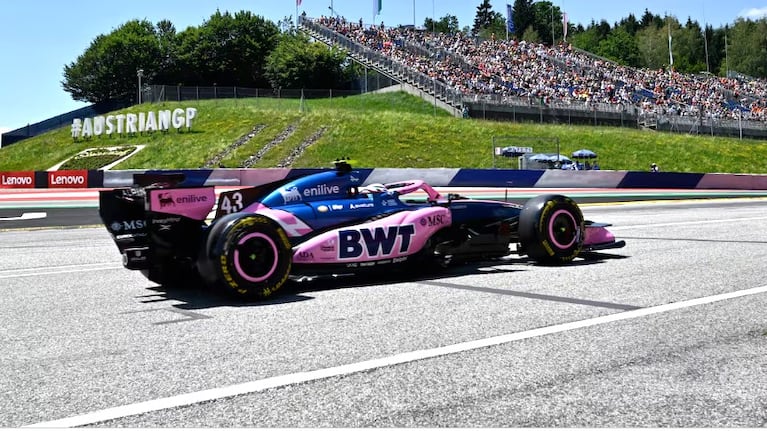 Franco Colapinto en el Gran Premio de Austria. Imagen: gentileza AP.