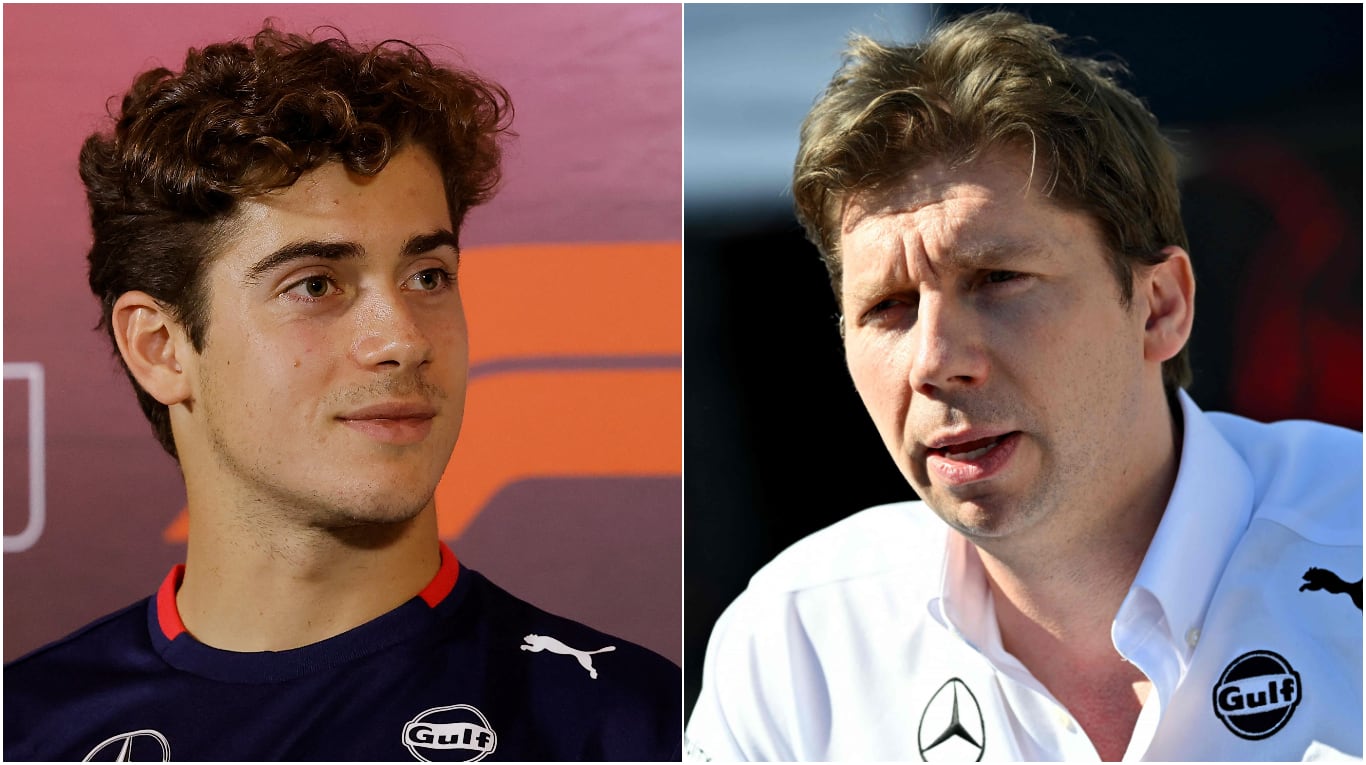 Franco Colapinto podría tener continuidad en la Fórmula 1 si avanzan las negociaciones de James Vowles con Sauber/Audi (Fotos: Reuters y AFP)