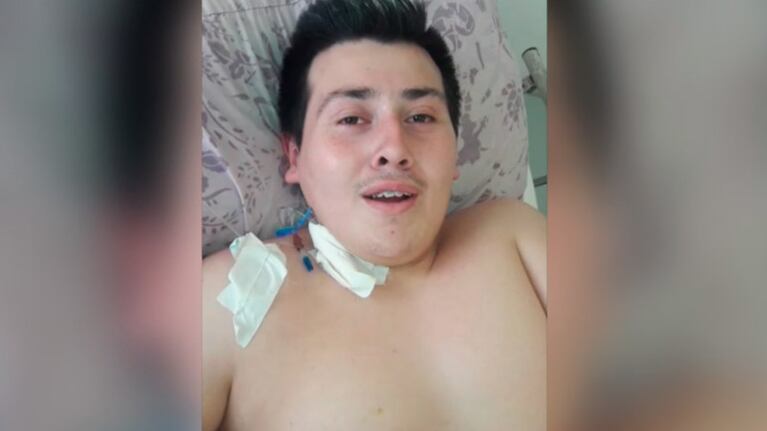 Franco, el joven que fue baleado por ladrones en una carnicería.