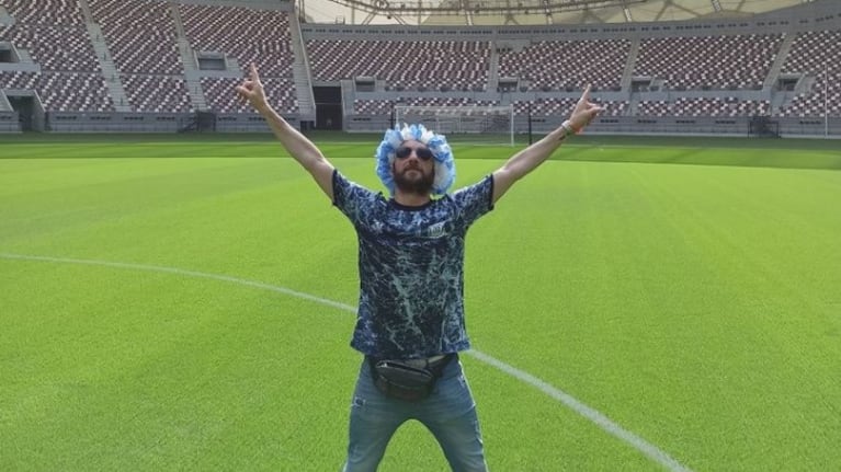 Franko ya pisó la cancha en Qatar.