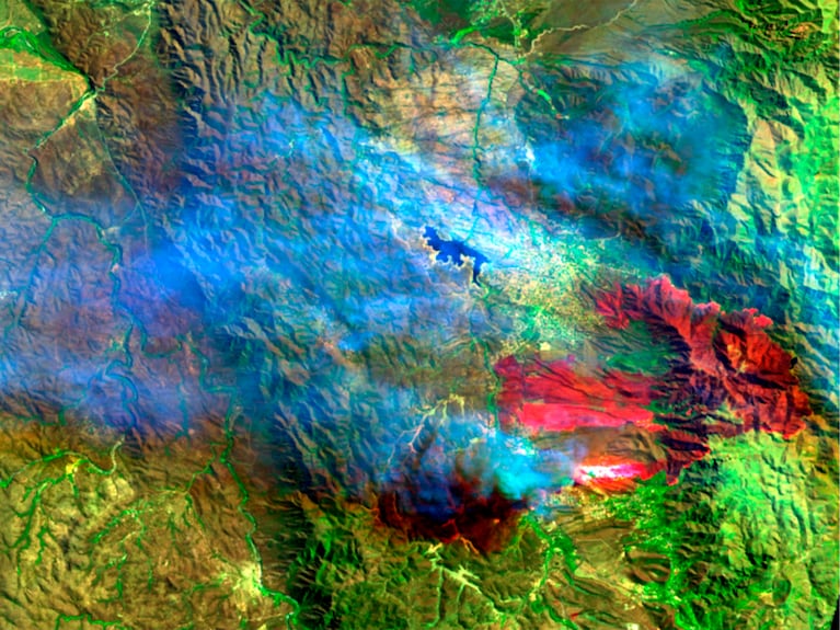 Fuego en Córdoba (imagen del 20 de septiembre)