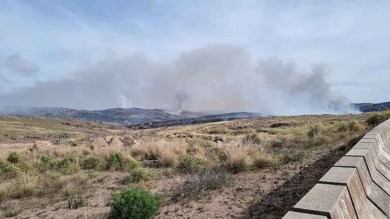 Fuego en la Quebrada del Condorito.