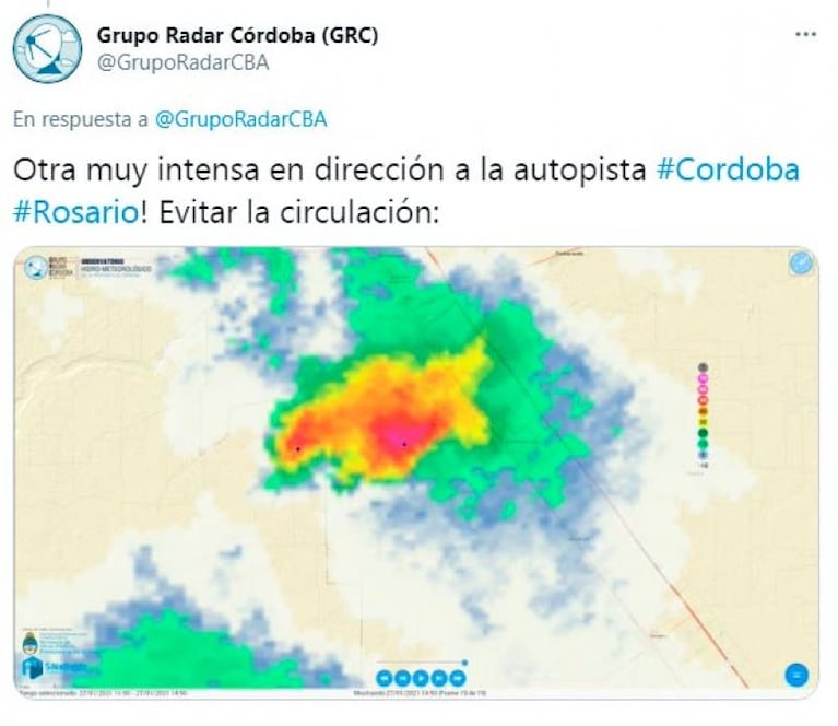 Fuertes tormentas con ráfagas y granizo: hay alerta para Córdoba