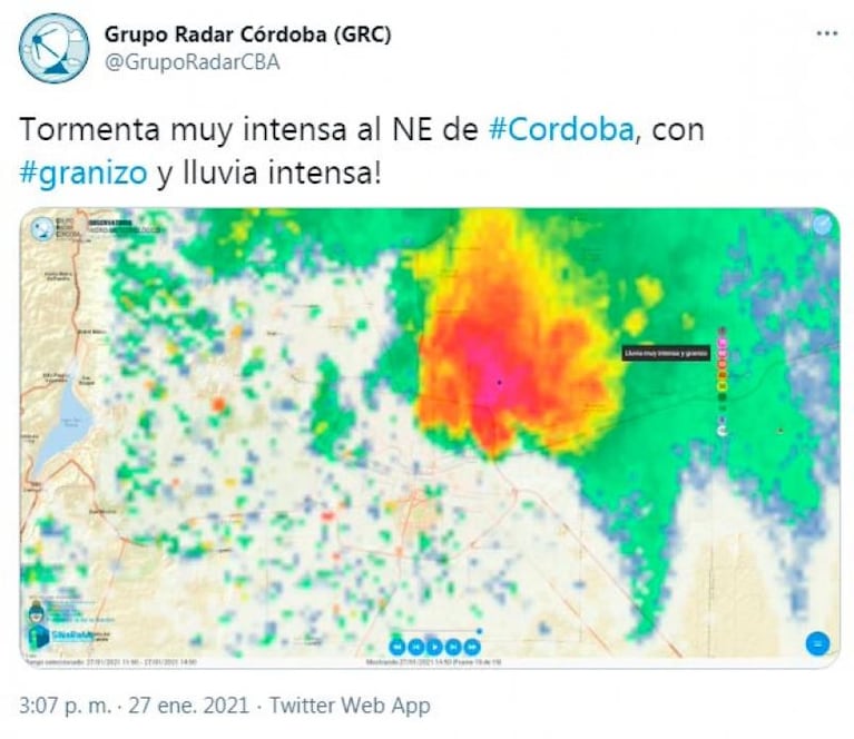 Fuertes tormentas con ráfagas y granizo: hay alerta para Córdoba