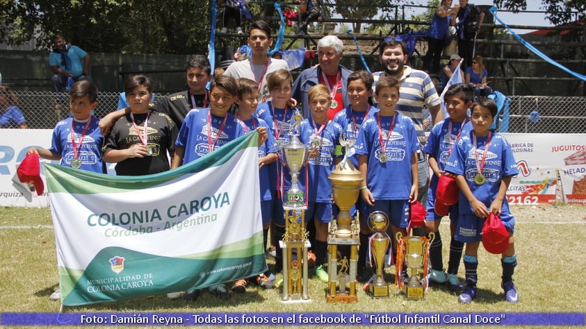 Fútbol Infantil coronó a Colonia Caroya campeón y Espíritu Santo subcampeón.