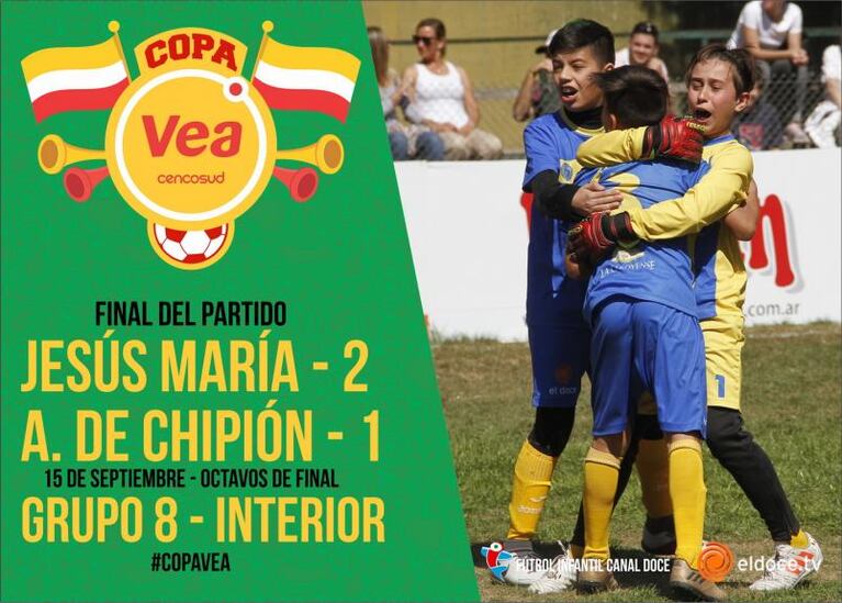 Fútbol Infantil: Jesús María y Don Orione avanzaron a cuartos de final