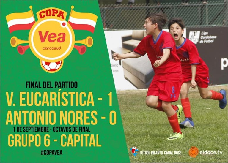 Fútbol Infantil: La Calera, Oncativo y Villa Eucarística a cuartos de final