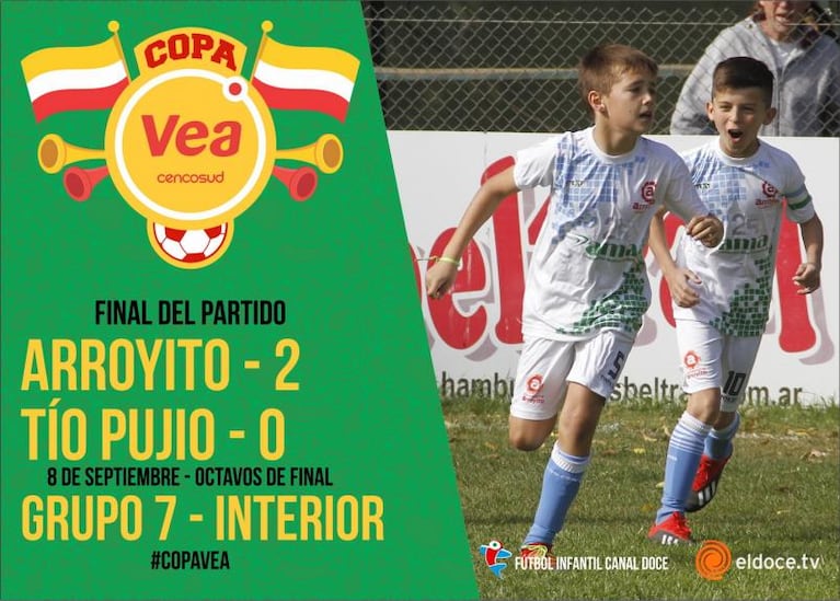 Fútbol Infantil: Peña y Arroyito sellaron su pase a cuartos de final