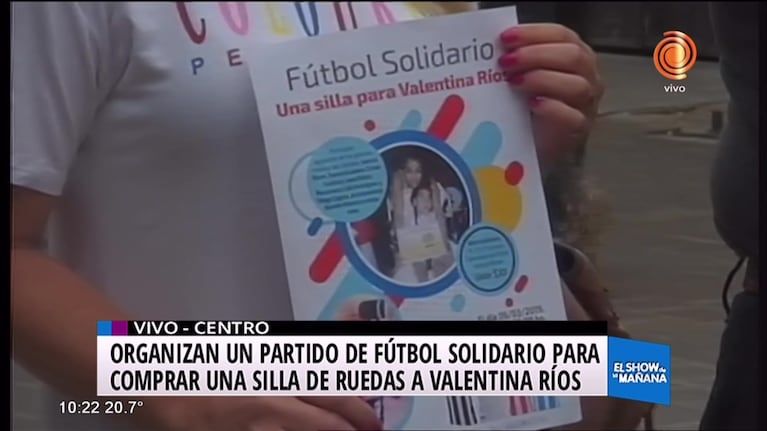 Fútbol solidario para Valentina