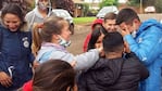 Gabriel se reencontró con su familia entre lágrimas.