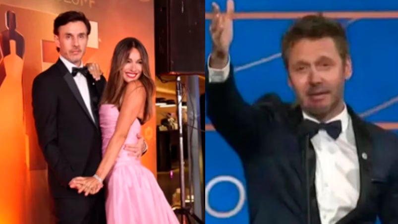 García Moritán, Pampita y Vicuña, protagonistas de un momento incómodo.