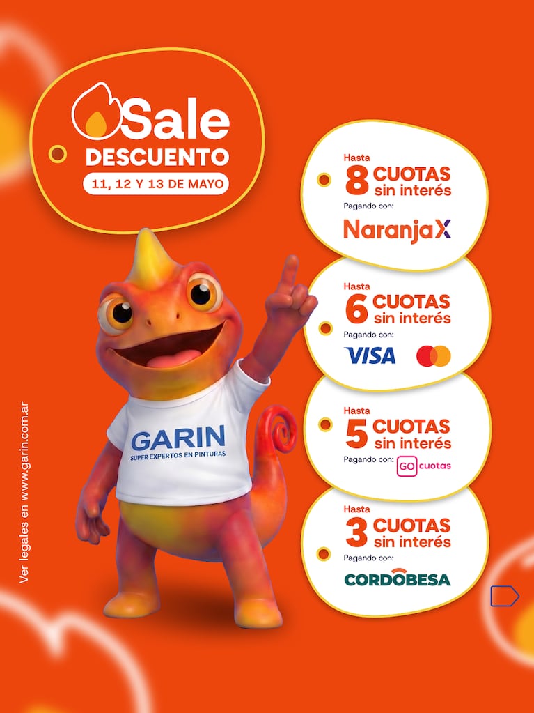 GARIN lanza el “Sale descuentos” con promociones que van hasta el 50% OFF