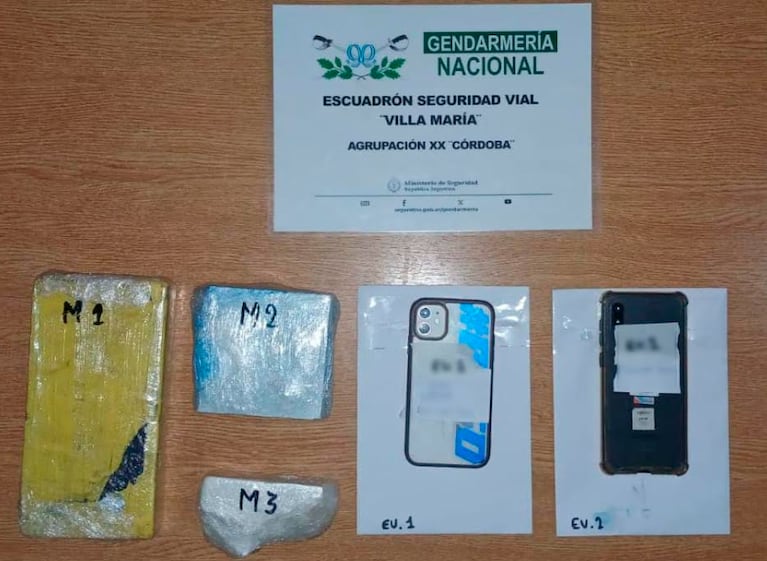 Gendarmería Nacional encontró la droga dentro de una mochila.
