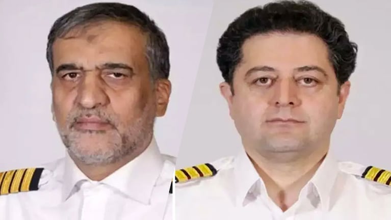 Gholamreza Ghasemi, piloto del avión, y el copiloto Mahdi Museli.