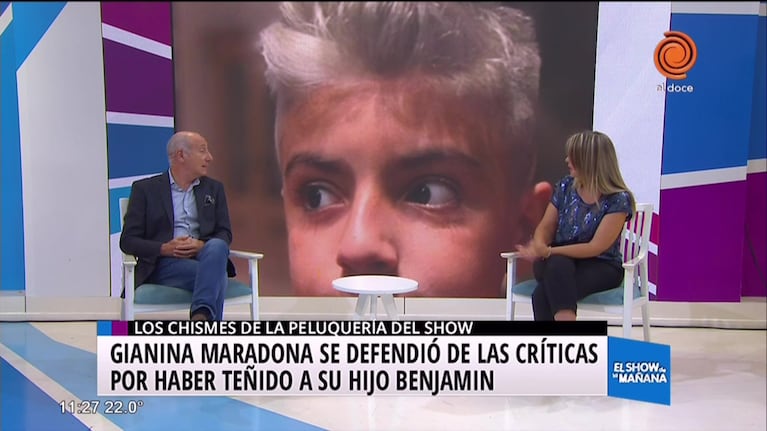 Gianina Maradona defendió el pelo de su hijo