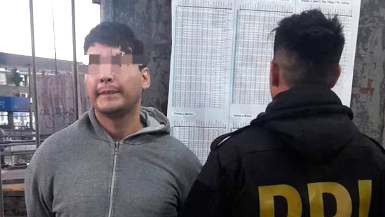 Giménez fue detenido en la zona de la terminal de Retiro.