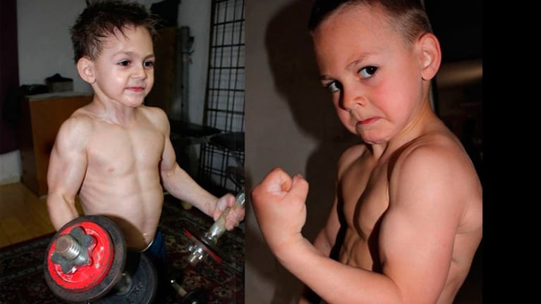 Giuliano hace ejercicios desde que tiene 5 años y se nota en su cuerpo .