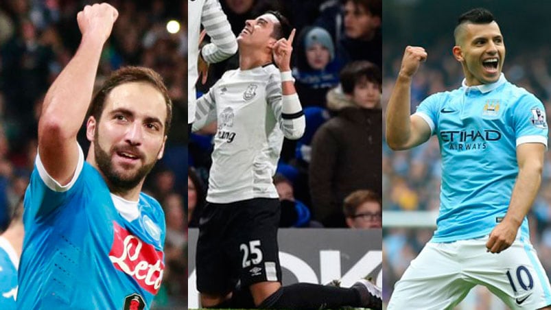 Gonzalo Higuaín, Ramiro Funes Mori y "El Kun" Agüero, protagonistas del sábado.