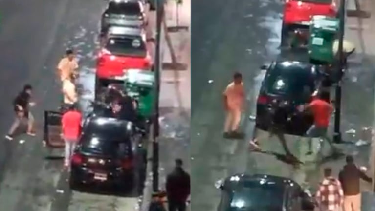 Grabaron una violenta pelea en las calles de Nueva Córdoba.