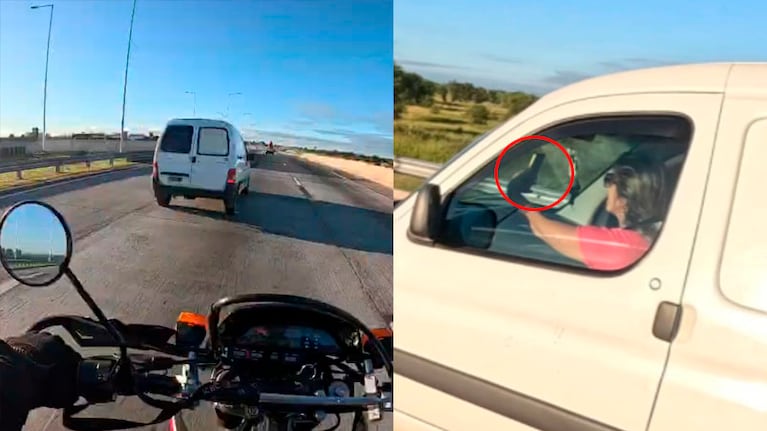 Grabó una imprudencia al volante en la Circunvalación.
