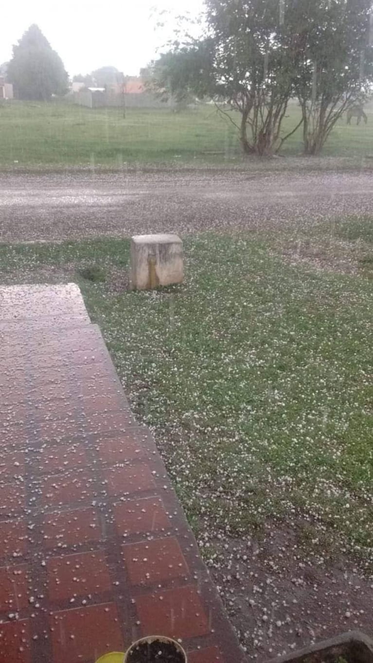 Granizo en Berrotarán y alerta por fuertes tormentas 