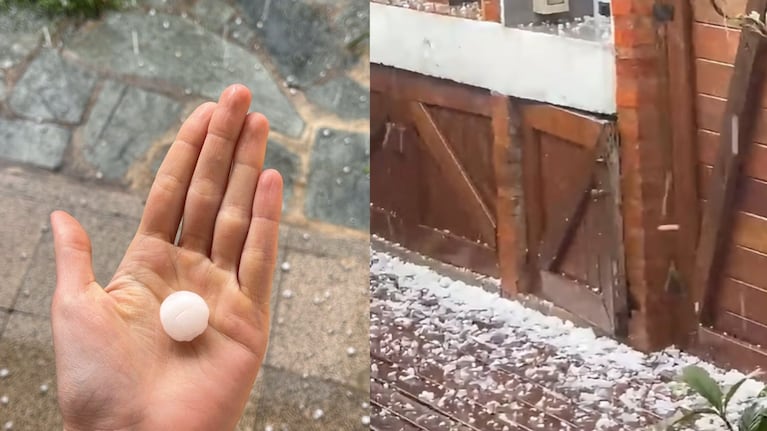 Granizo en Córdoba. (Gentileza: Meteorología Argentina y Mundial)