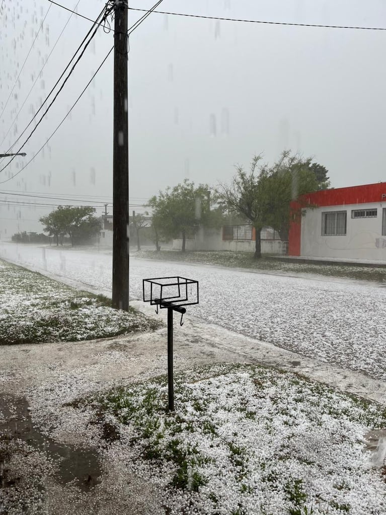 Granizo en Del Campillo, al sur de Córdoba.