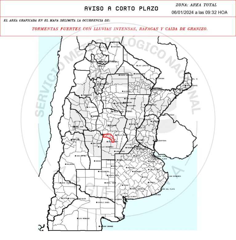 Granizo en seco y lluvia intensa en el sur provincial: hay alerta por tormentas