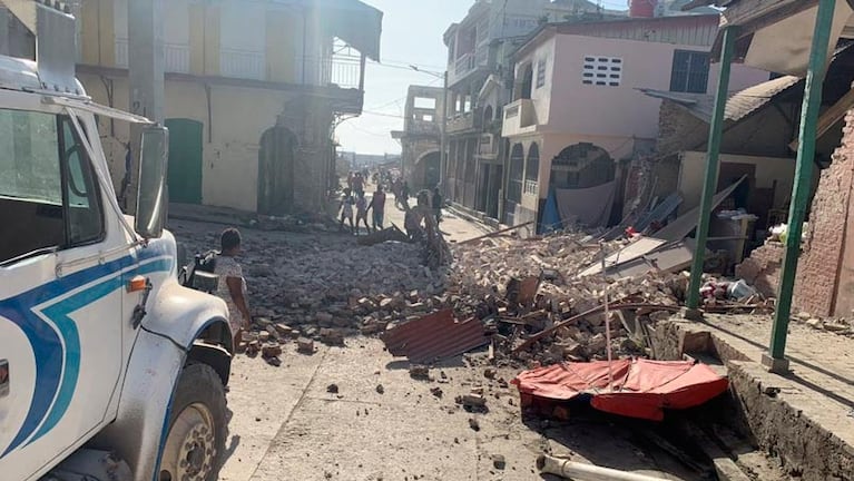 Graves daños materiales en Haití.