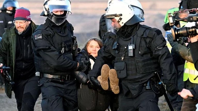 Greta Thunberg fue detenida tras una protesta contra una mina de carbón en Alemania
