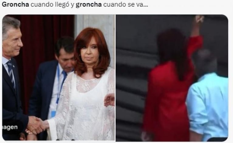"Groncha" y "ordinaria", tendencias en redes tras el gesto de Cristina Kirchner