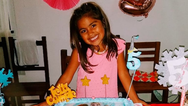 Guadalupe Lucero en el festejo de su cumpleaños número 5.