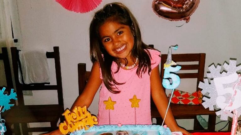 Guadalupe Lucero en el festejo de su cumpleaños número 5.