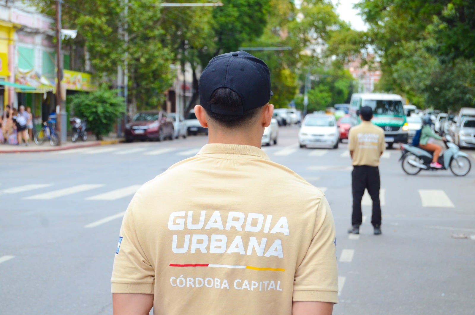 Guardia Urbana  en operativo junto a Policía de Transito.