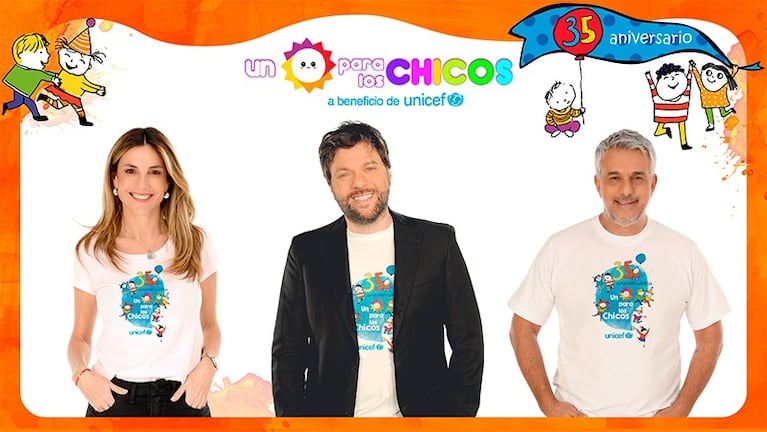 Guido Kaczka, María Belén Ludueña y Mario Massaccesi conducen Un Sol para los Chicos.