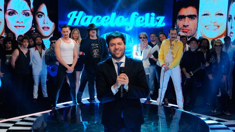 Guido Kaczka y los imitadores, sonrientes ante el gran debut de Hacelo Feliz.