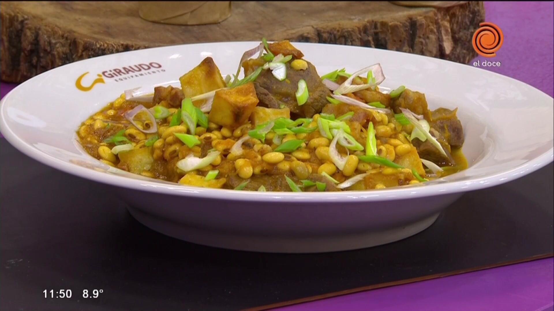Guiso de porotos de soja