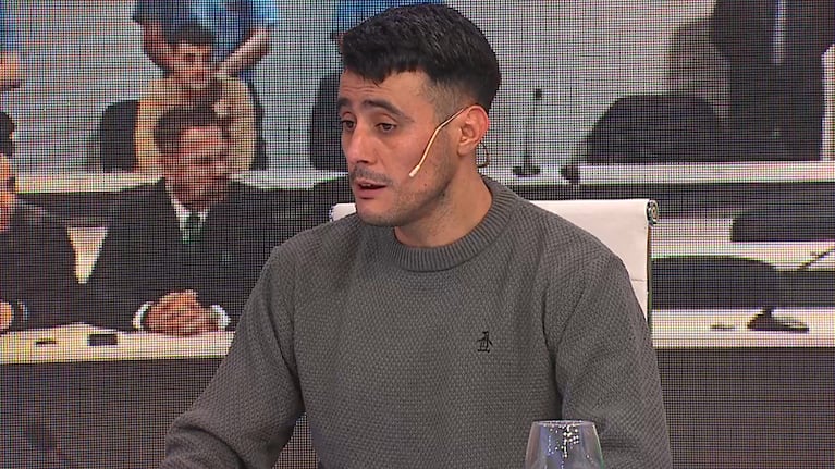 Gustavo Herrera en Telenoche tras ser absuelto en el juicio por el crimen de su hermana. Foto: El Doce.
