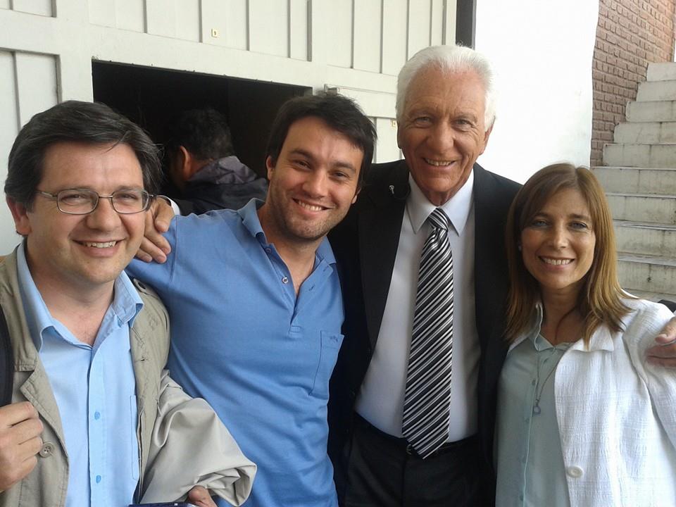 Gustavo Tobi junto a Sebastián Pfaffen, José Sosa y Roxana Martínez