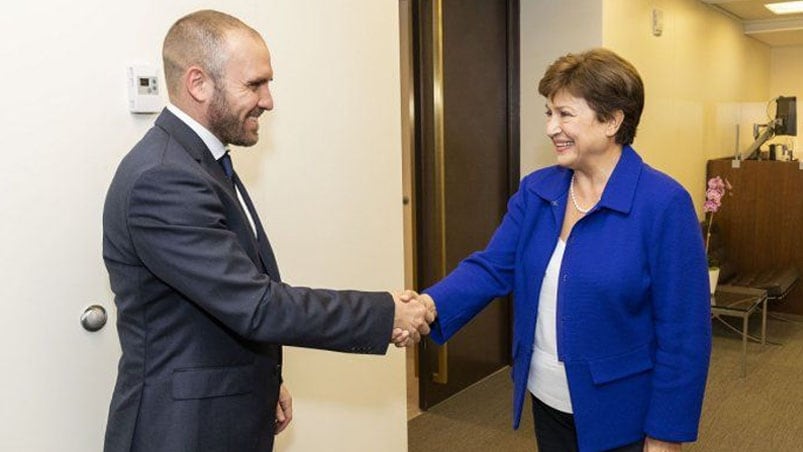 Guzmán y Georgieva en una de las reuniones.