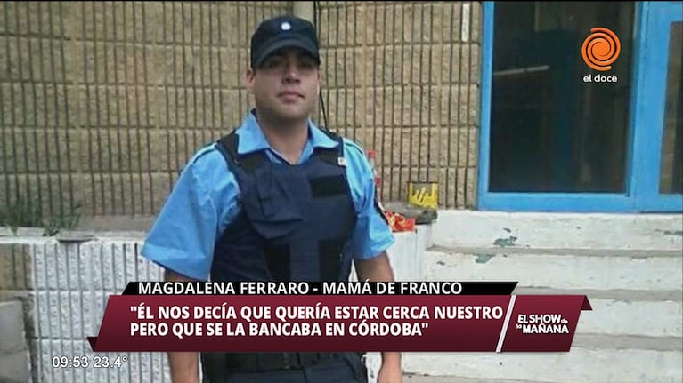 Hablaron los padres del policía asesinado en el tiroteo de Nueva Córdoba