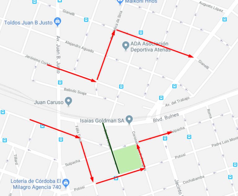 Habrá cortes y cambios en la circulación de calles en Córdoba